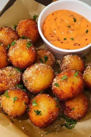 Crispy Potato Balls with Sriracha Mayo